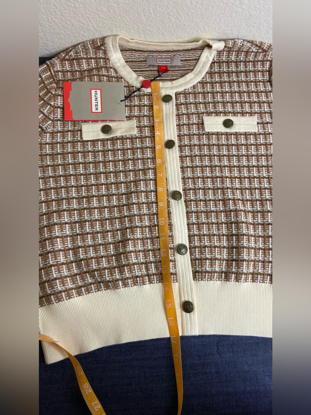 Large-Hunter Brand Tweed sweater! - Picture 3 of 8